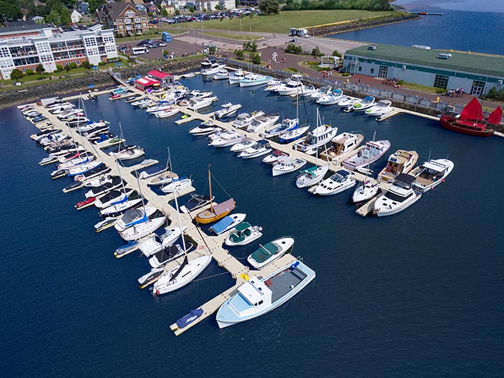 Marina and boat access pontoons
